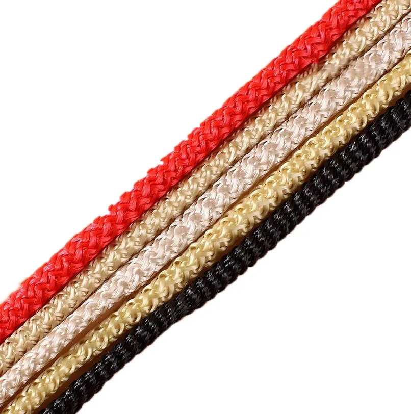 Packing custom pp pe cord rope polyester 2mm 30cm shoelace braid nylon flat rope price
