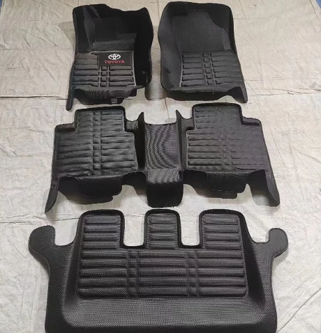 SUV Diamond Hot Pressed New Design Pvc Leather 3 Rows Car Floor Mats High Quality Special Car Mats For Toyota Fortuner 2016-2023