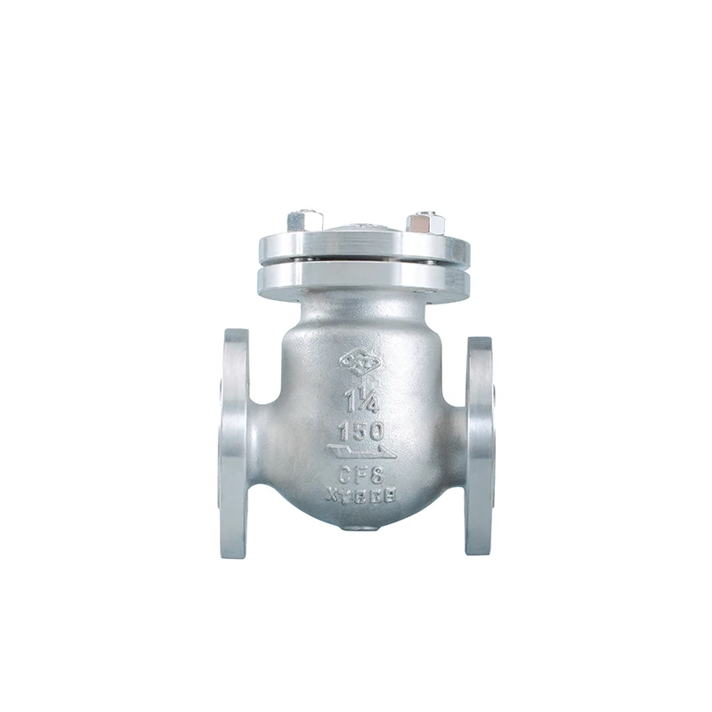 Custom Flanged Spring Stainless Steel Check Valve, CF8 API Standard Swing Air Compressor Check Valve Price