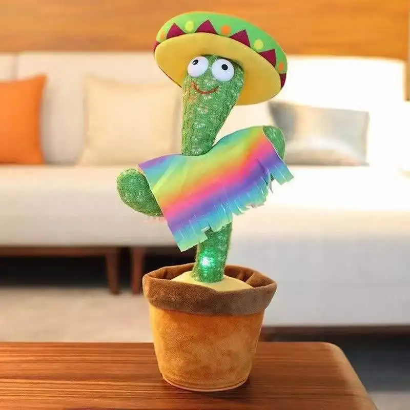 
Twisted cactus toys that can dance repeat singing funny magic twist talking TikTok children swing 