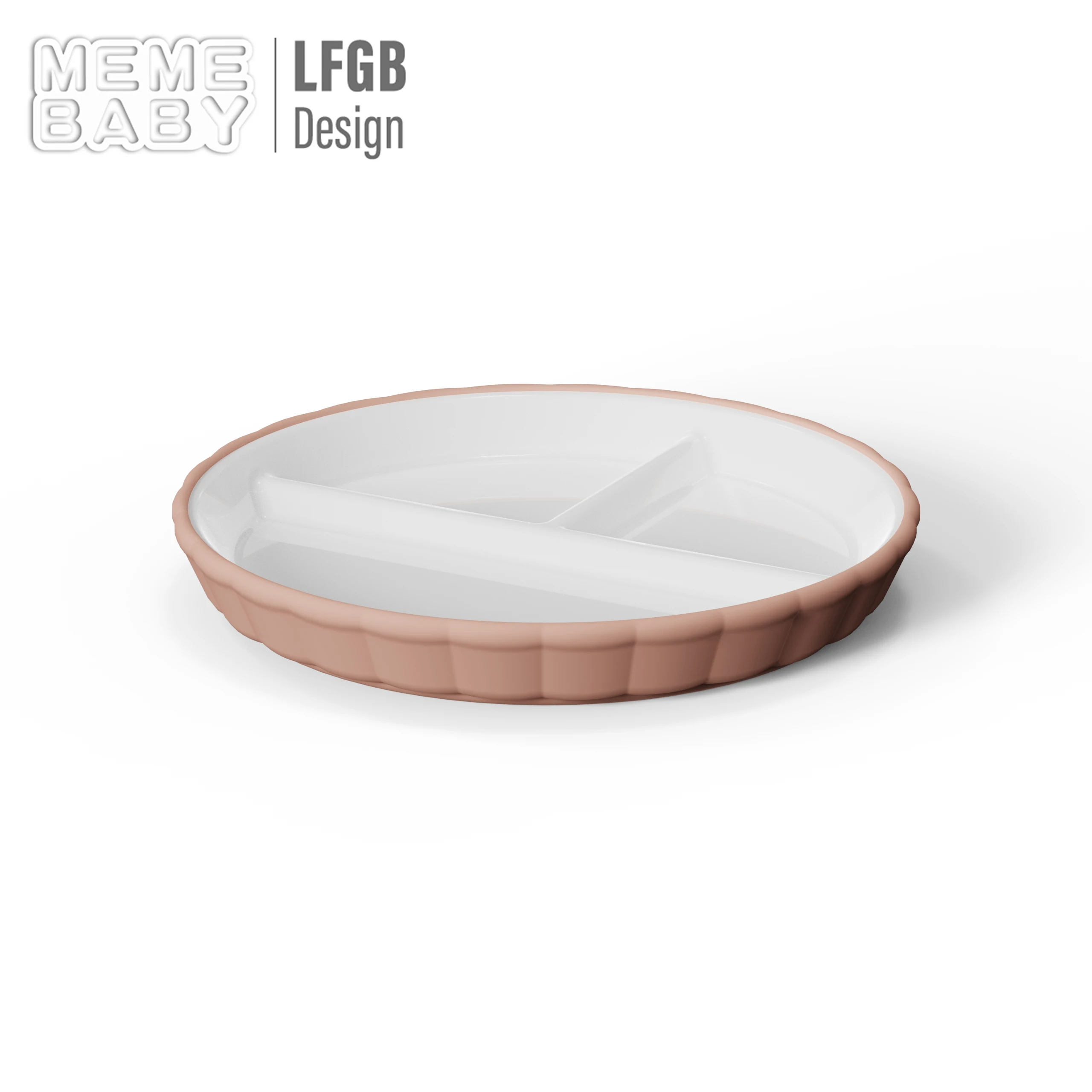 Divide Kids Dining Anti Drop Creative Rice Plate Microwave Safe Heatable Kids Tableware Baby Ceramic Plate With Silicone Sleeve