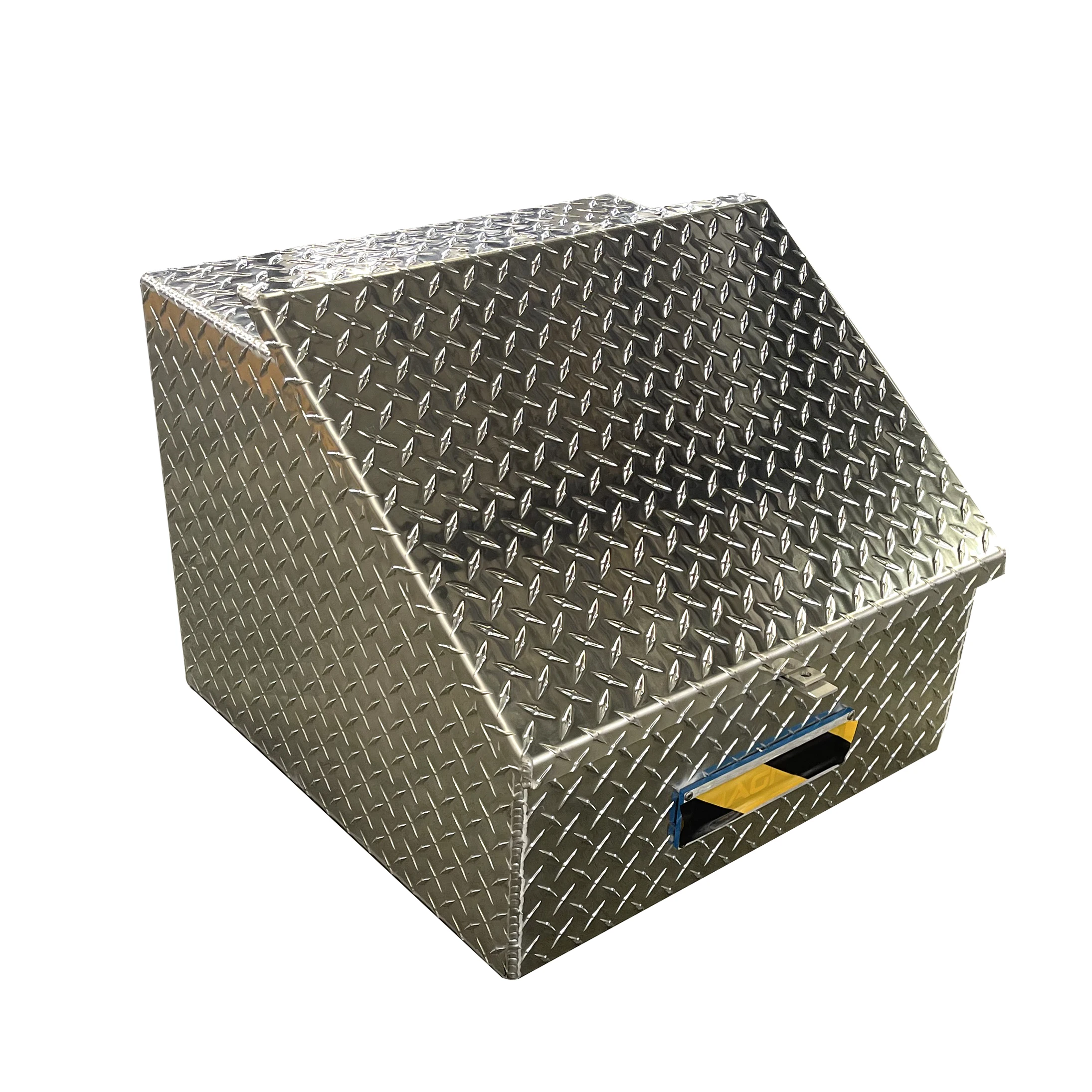 Factory direct sale custom heavy duty tool box aluminum checker tool storage with top opening lid