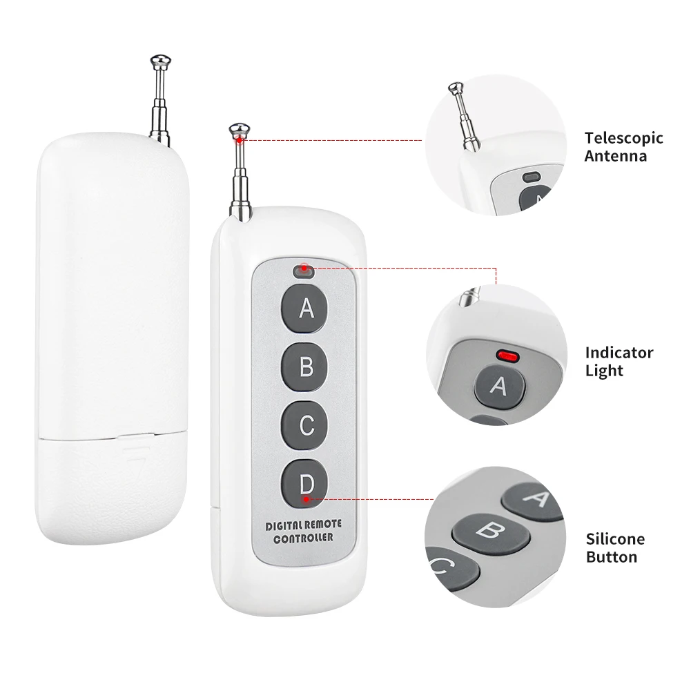 433mhz remote control receiver long distance remote control electronic receiver for lighting