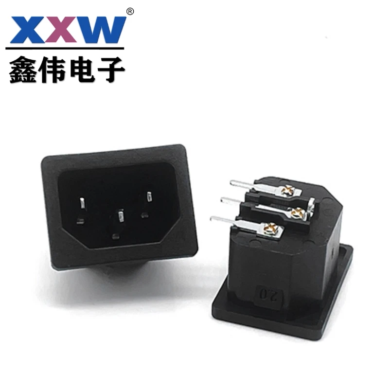 AC power socket bent foot flat foot side socket high temperature and flame retardant