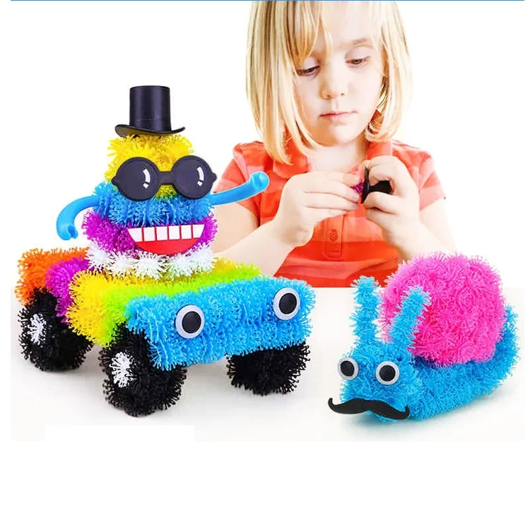 400pcs plastic Creative Handmade Toy Puzzles DIY Kid Toy Magic Thorn ball Clusters toy