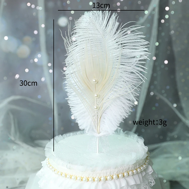 Its a Girl Happy Birthday Cake Topper Birthday Festival Party Baking Feather Cake Topper Decor Supplies Topper