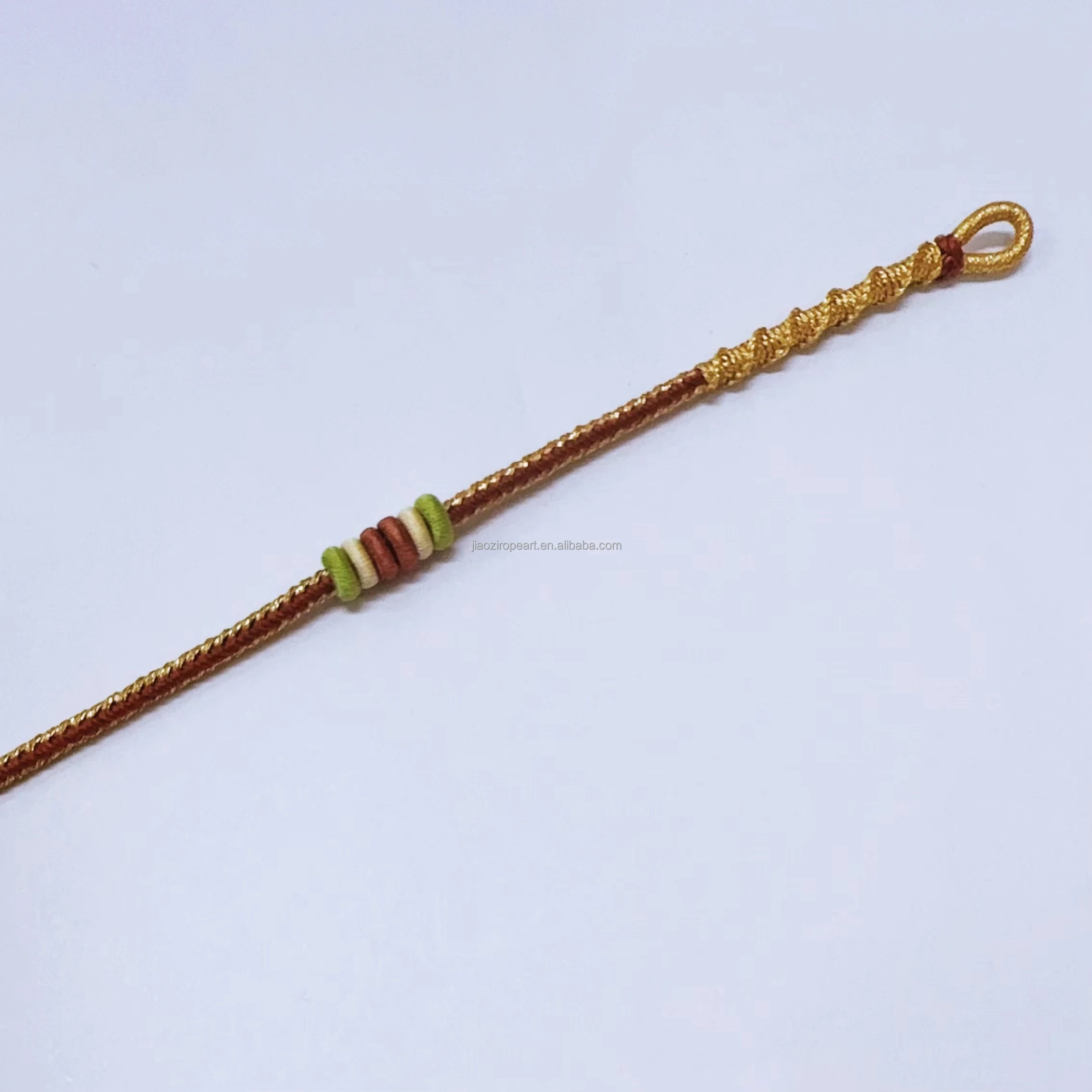 Custom Hand-Woven Fashion Jewelry Bracelets with Chinese Elements 3mm/2.5mm/2mm Adjustable Rope Gold Accessories Trendy Style