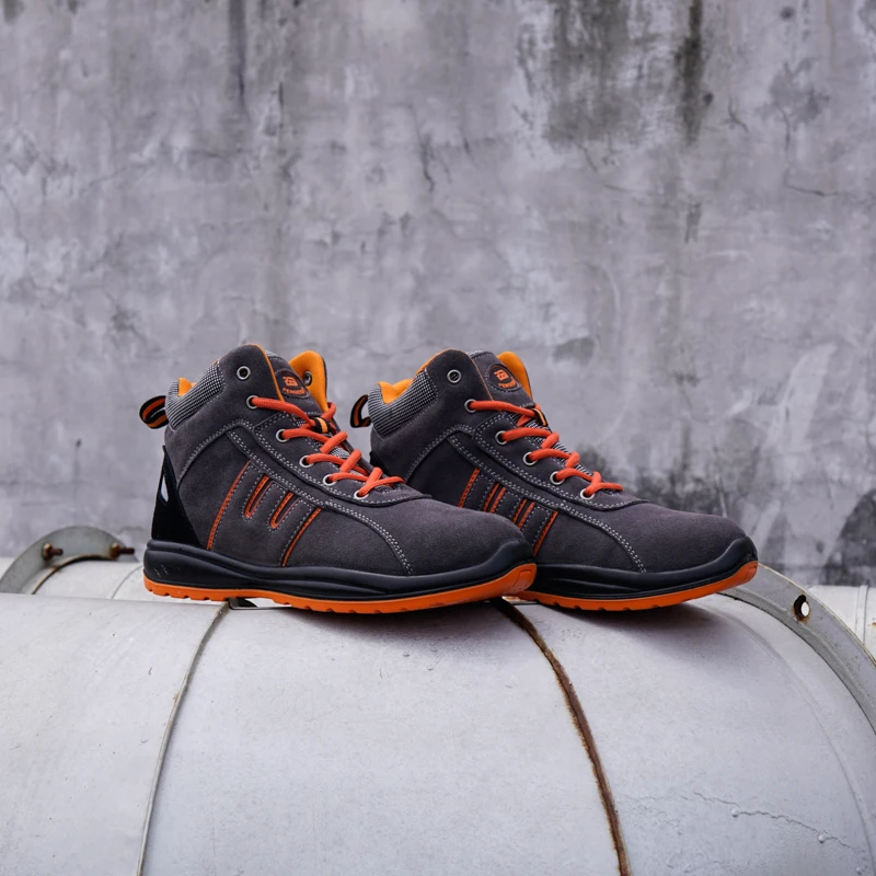 Sport Suede leather slip-resistant safety steel toe construction security work shoes