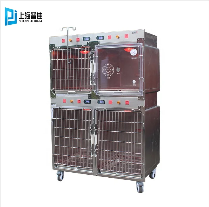 Dog Kennel Cage with oxygen chamber for Veterinary Clinic Equipment