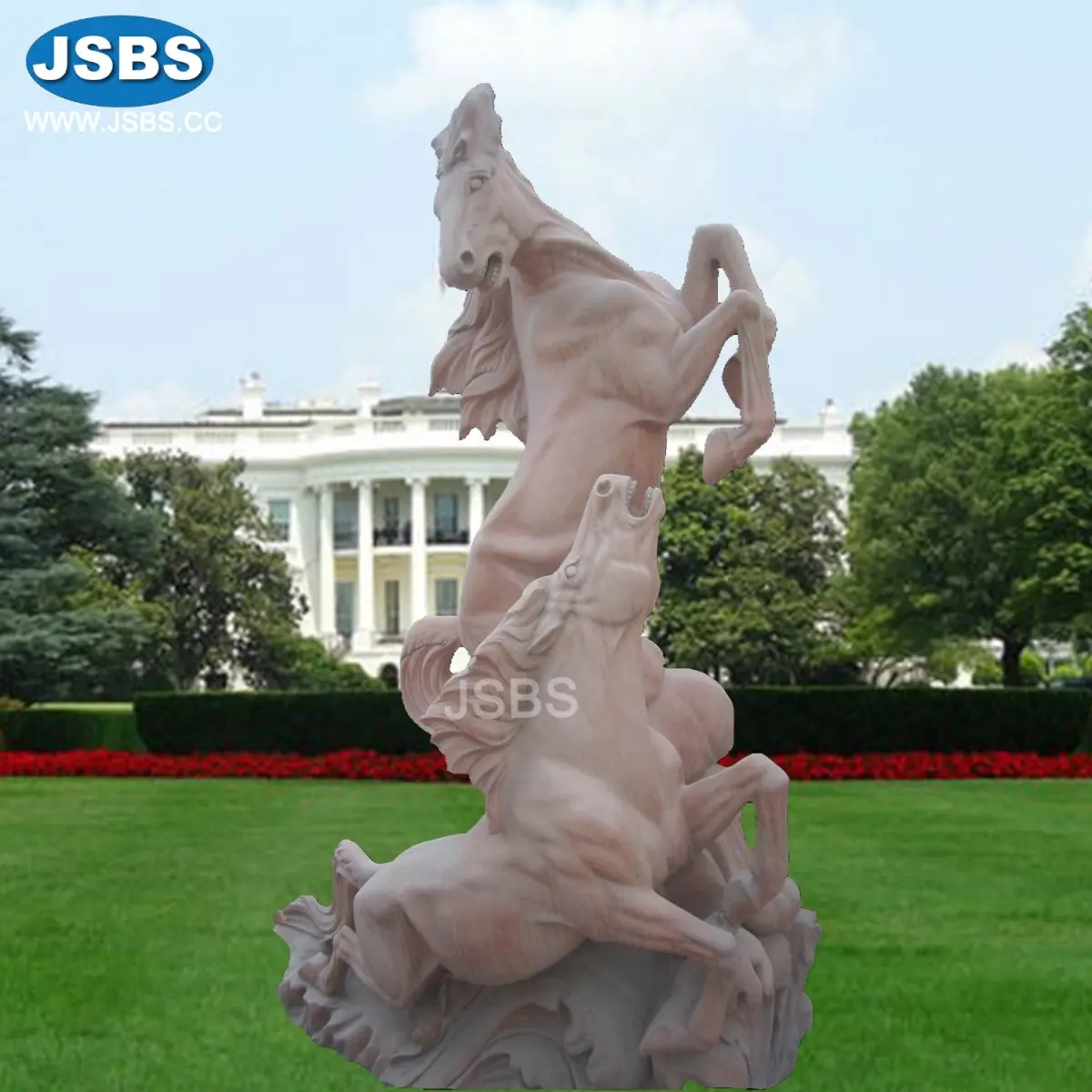 Low Price Hand Stone Carved Marble Life Size Horse Statues Sculpture For Sale