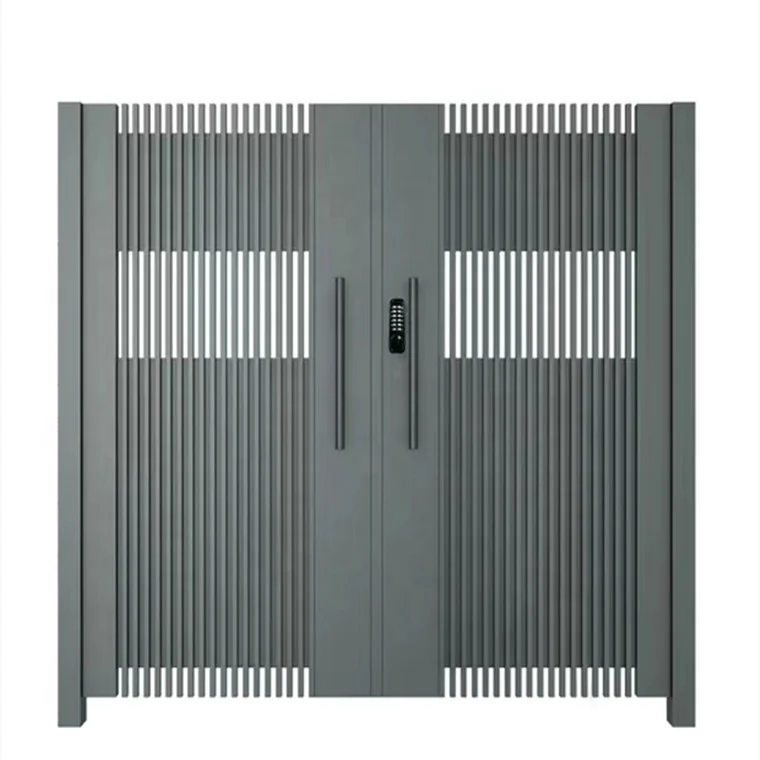 Decorative Aluminium Industrial Metal Driveway Gate, Nice Looking Swing Gate Aluminum, Easy Aluminum Gates