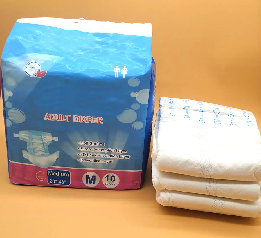 Adult Diaper Manufacturer Disposable Ultra Absorbation Care Medium Large X large 10 Pieces 6 Packets Low Price Guarantee