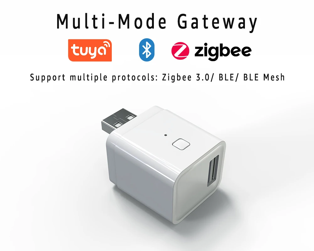 Multi-Mode Smart Gateway ZigBee 3.0 Bluetooth-Compatible Mesh Hub Works Tuya Smart App Alexa Google Voice USB Wall Charger