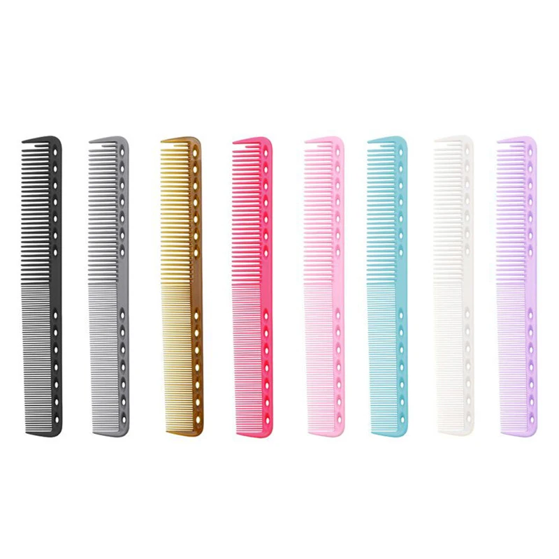 Professional Salon Barber Comb Custom Logo Antistatic Plastic Hairdressing Comb Multifunction Hair Cutting Comb