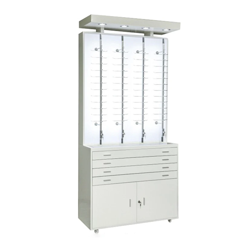 Индивидуальный Светодиодный светильник, запираемый, очки, солнечные очки, дисплей, витрина, оптический магазинный счетчик, дизайн, витрина для очков