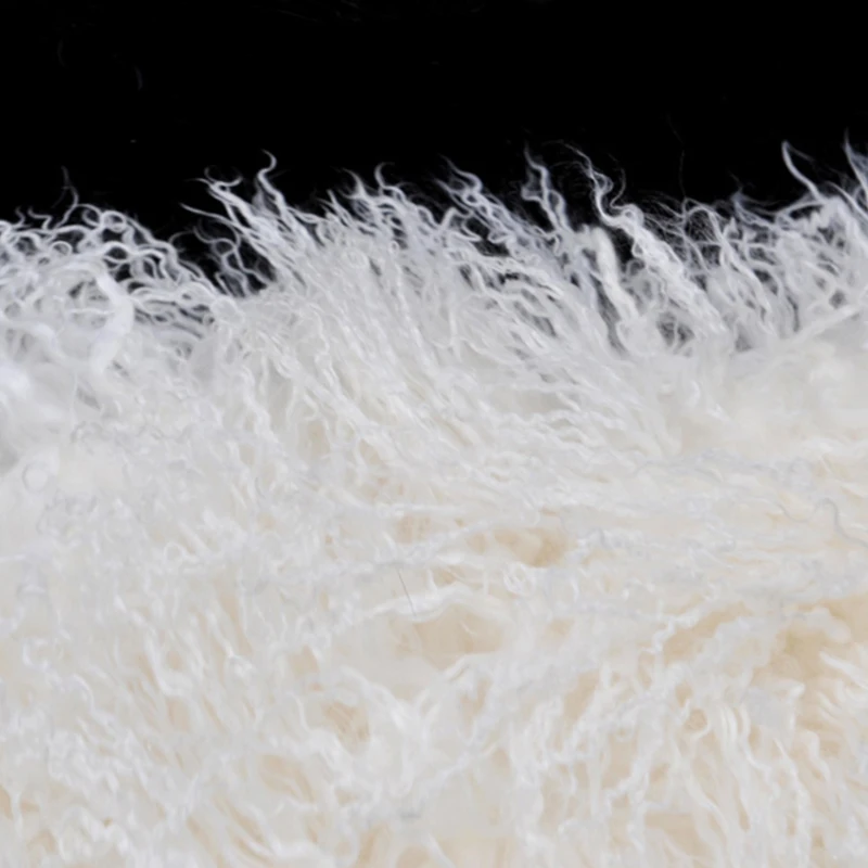 Top quality Factory direct sales 60CM x 120CM Tibetan Lamb Fur Blanket Mongolian Sheep Skin Prayer Rug Plate Fur