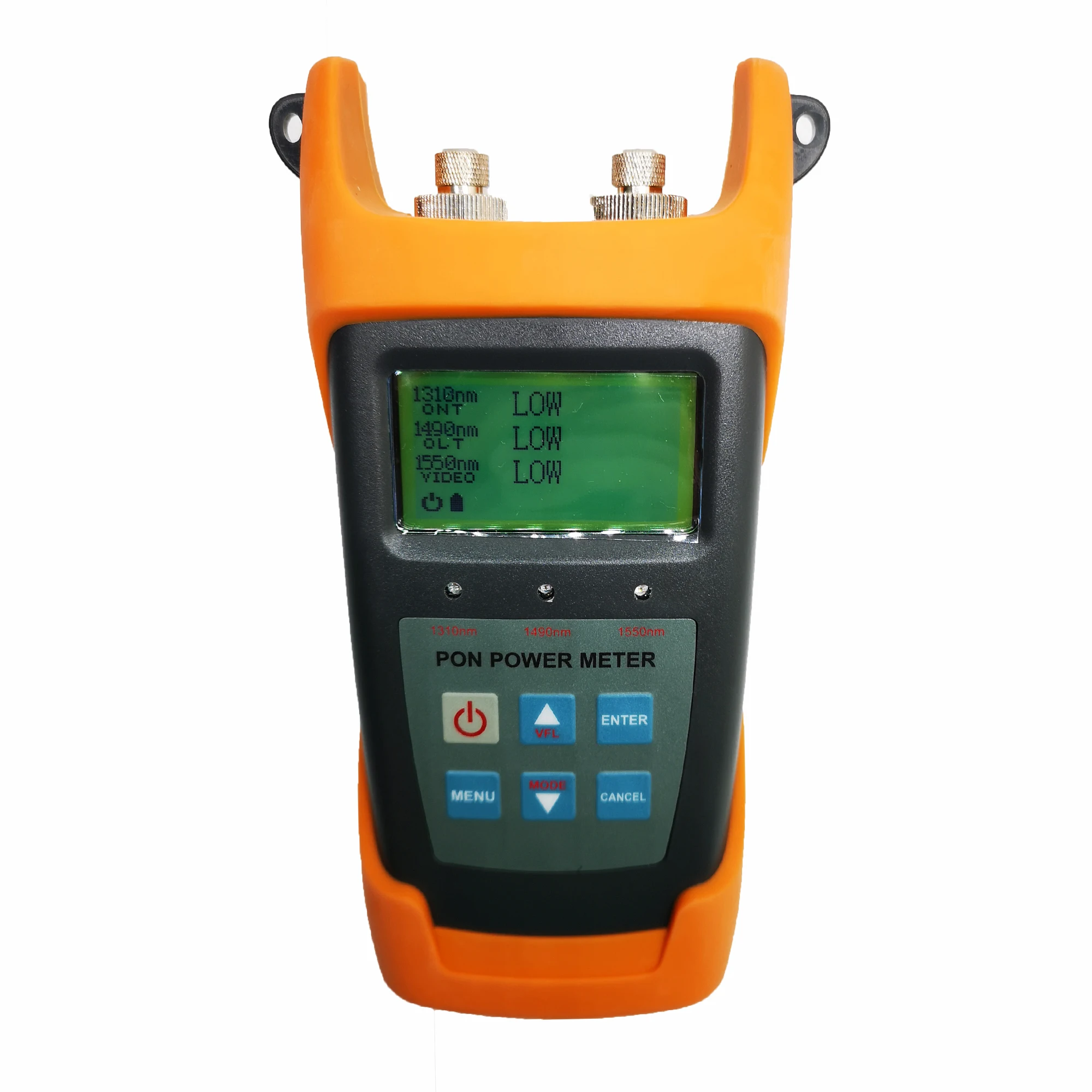 1310/1490/1550nm FTTH PON Optical Power Meter with SC/FC/ST Replaceable Fiber Adapter