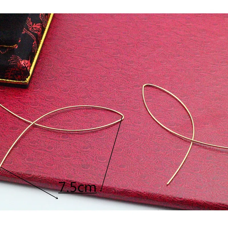 2021 New Handmade Copper Wire Earring Women Simple Design Fish Shaped Earrings