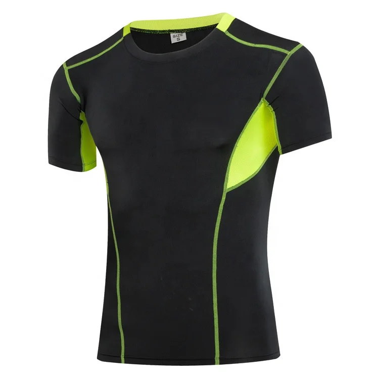 Hot Selling Fitness Men Compression Running Tops Gym Wear Sport Shirts for Men ,Quick-Drying Clothes