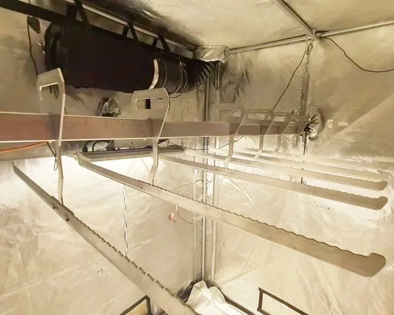 2024 New Arrivals Aluminum Metal Drying Cart Trolley Drying Rack for Herbs