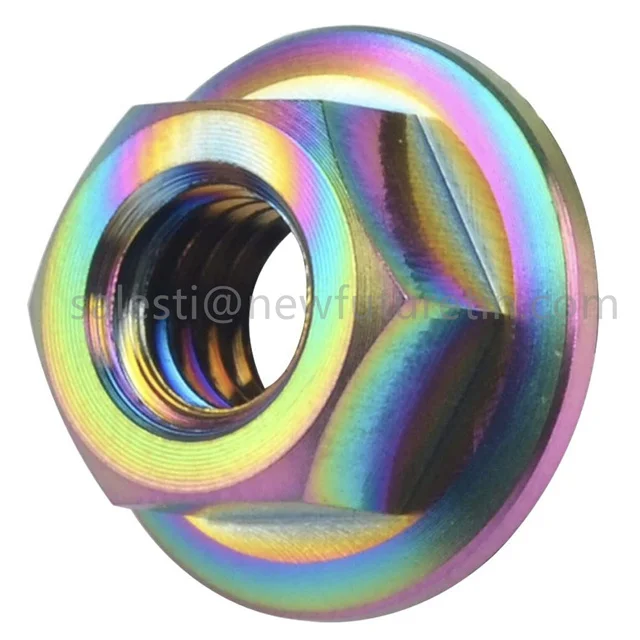 China Factory Supply Titanium  M5 M6 M8 M10 M12 M14 M16 DIN6923 Titanium Nut Bolt