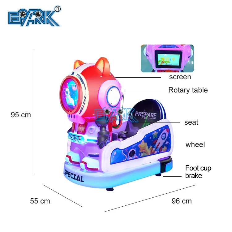 Free Design Coin Operated 1-Player Arcade Machine Metal and Plastic Kiddie Ride Video Coin Pusher Games