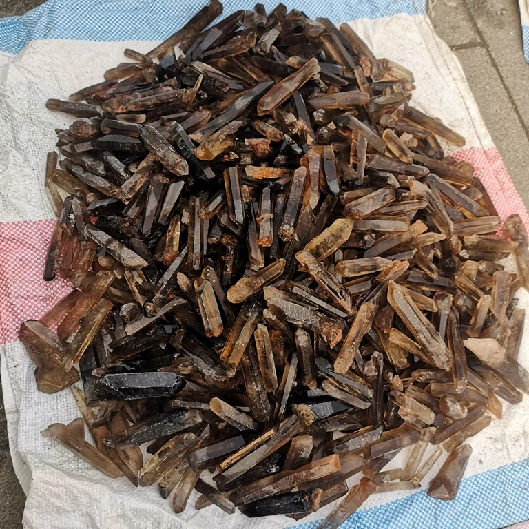 Wholesale Natural Smoky Crystal Quartz Stone Rough Smoky Crystal Point