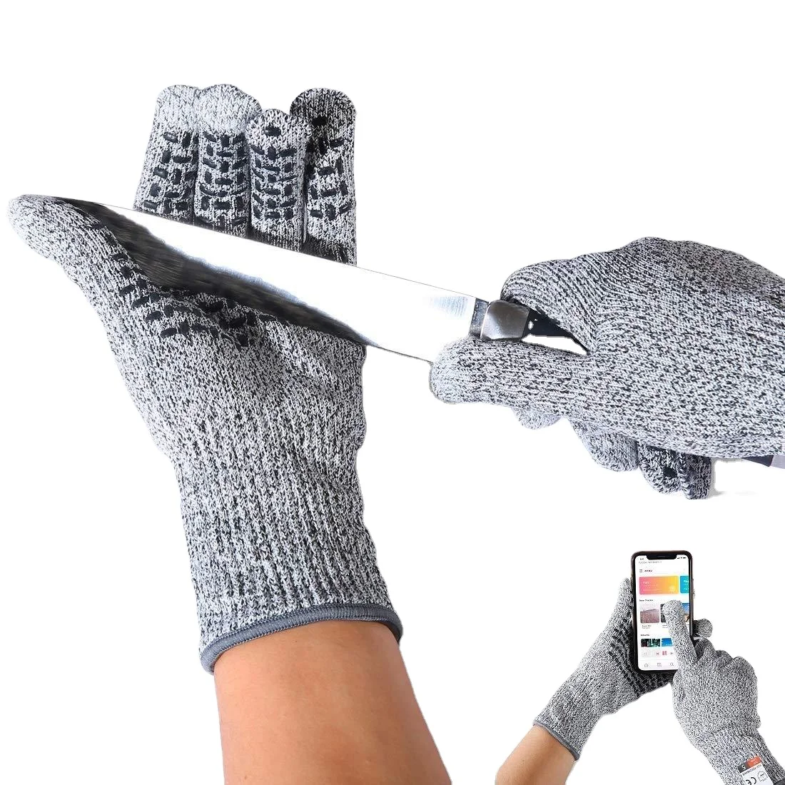 Working Gloves Heavy Duty Industrial Smart Touch Cut Resistant Touchscreen Safety Gloves for Work Construction