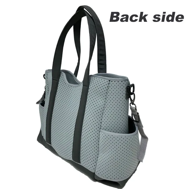 Large Capacity Neoprene Baby Nappy / Diaper Mummy Bag Handbags Women Casual Tote Neoprene Fabric Silk Screen, Embroidery Logo