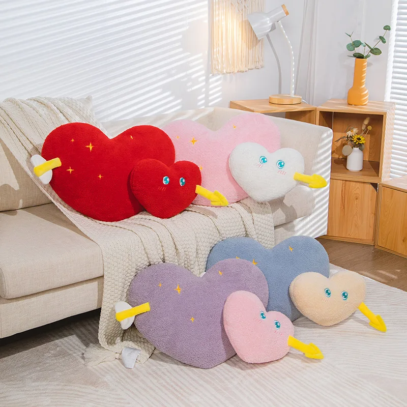 Wholesale Bedtime Toys Hearts Cute 2023 Kawaii Heart Stuffed Toy 60*37cm Valentine Gift Love Heart Pillow