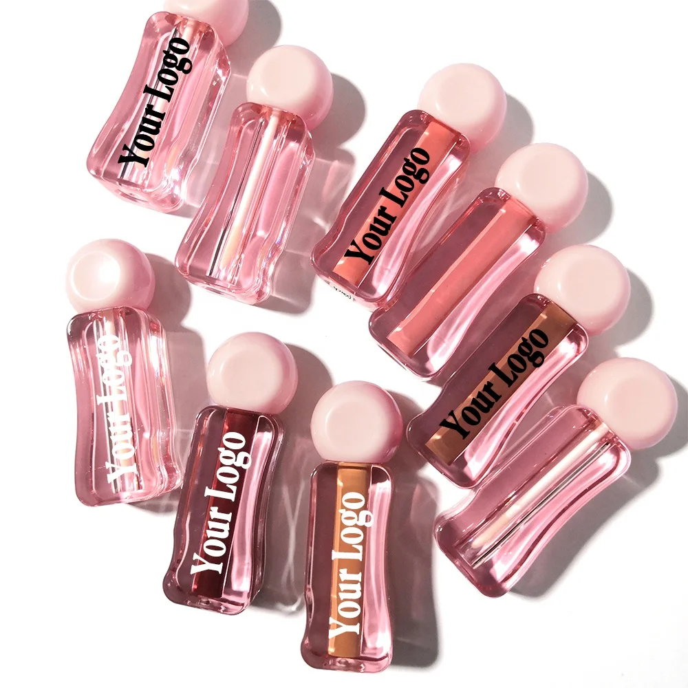 Private Label Matte Lipgloss Free Pink Lipstick Packaging Wholesale Custom Pink Lip Gloss Tubes High Pigment Glossy Lip Gloss