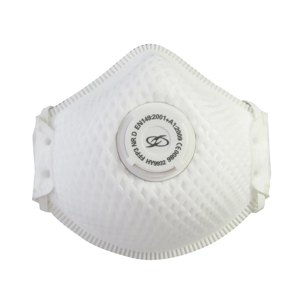 HY9932 FFP3D MESH MASK WITH VALVE METAL FREE