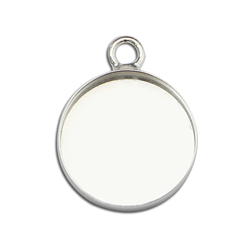 Ювелирные изделия серебро 925 Стерлинг без поручней подвески ободок лоток сделай сам ювелирные для ожерелья шармы соединители