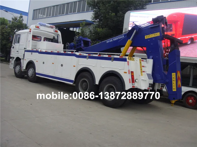 20T New Shacman Wrecker Remote Control Underlift Recovery Truck with 2 PCS 10T Hydraulic Winch