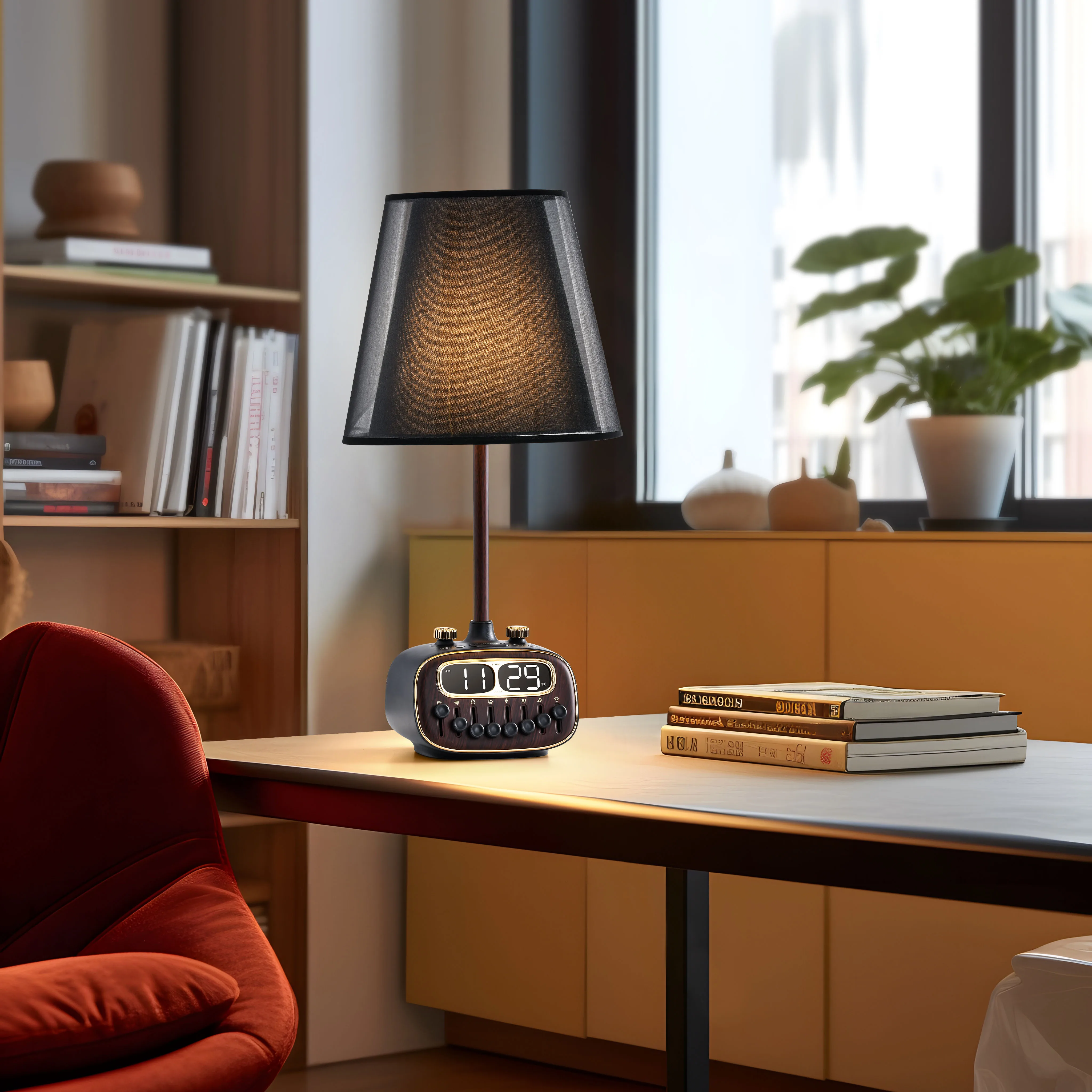 New arrival multifunctional  table lamp retro bedside lamp white noise lamp with speaker and USB output charging