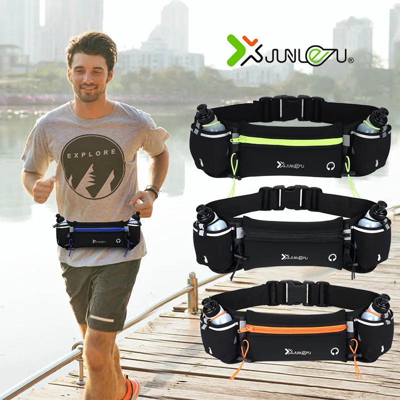 HUALIAN Custom Runners waterproof hiking Running Hydration Belt Pack running belt with Water Bottle Holder