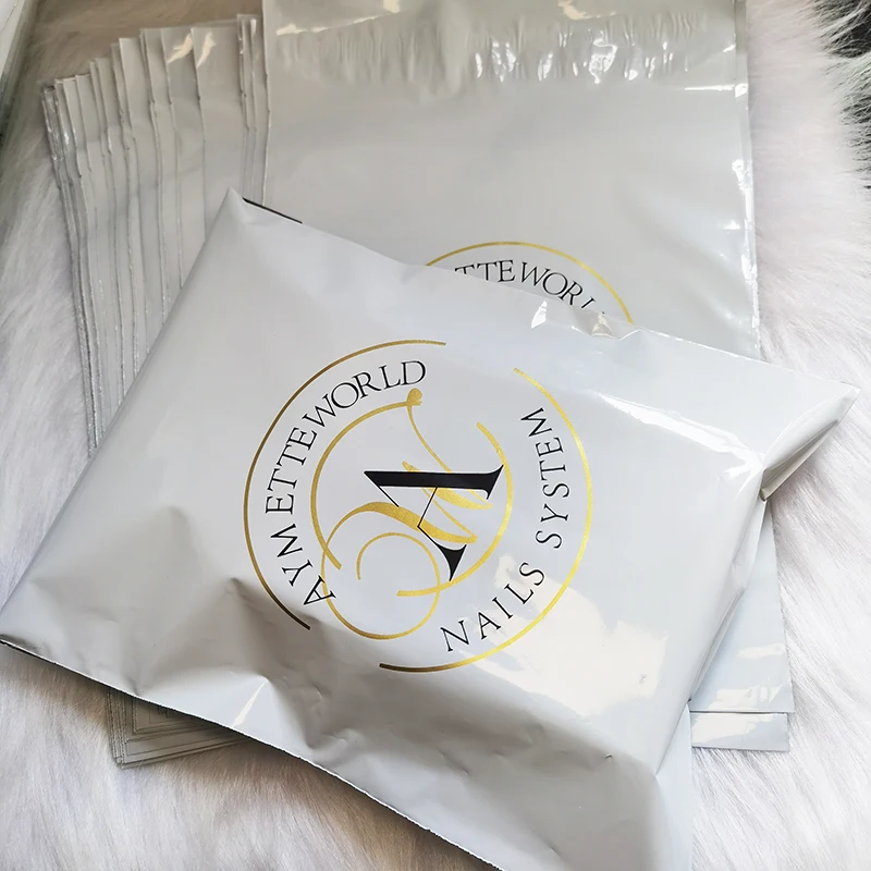 Eco Friendly Custom Logo 100% Biodegradable White Poly Mailing Mailer Bags Packaging Shipping Compostable Mailer
