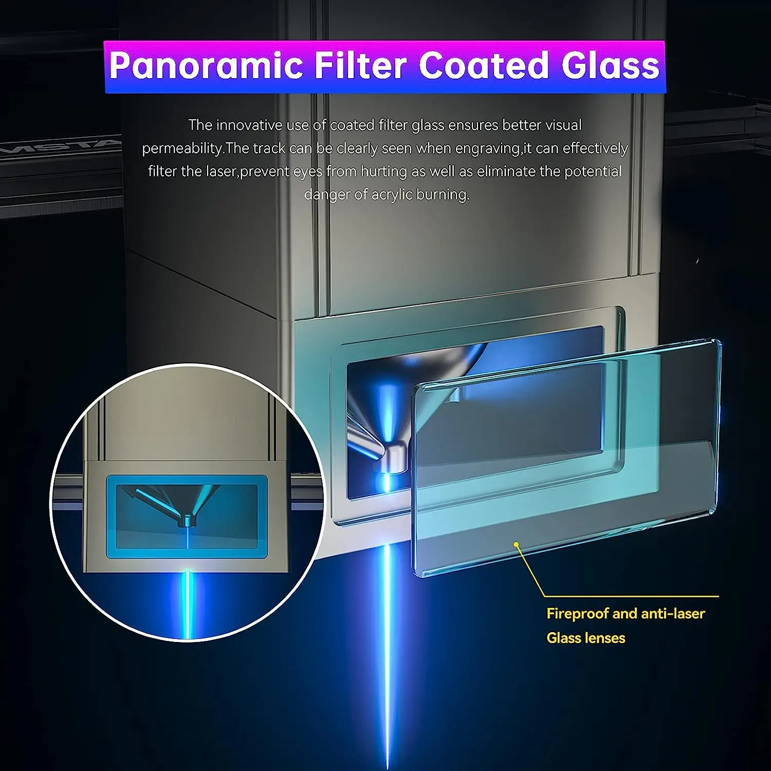 ATOMSTACK M100 Laser Module 20W Engraving Head with Air Assist Kit for All Laser Engravers 0.08*0.1mm Laser Spot Strong Cutting