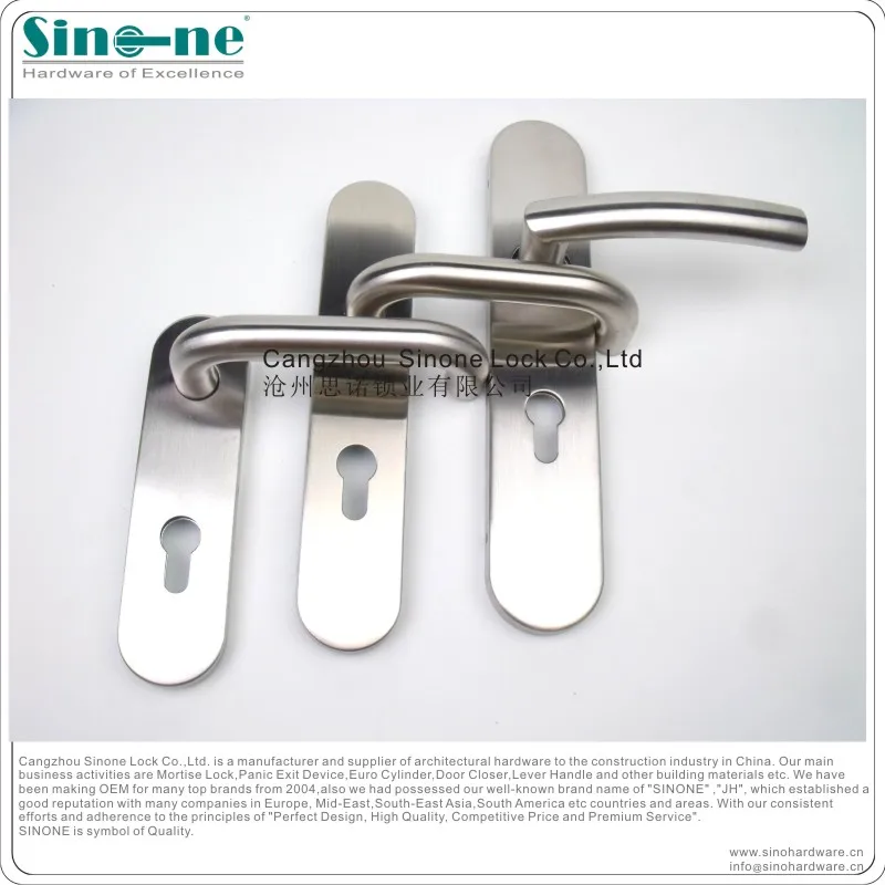 design conforming to CE standard Stainless Steel SS 304 Euro door mortise Lever Handle heavy duty spring Fire rated dia19mm EN1906 factory in China