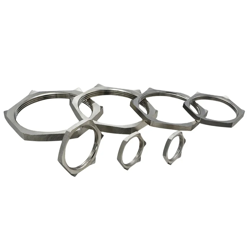 PG16 EMC Locknut for Cable Gland Nickel plated brass emc locknut
