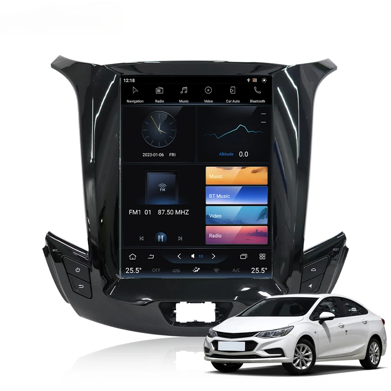 9.7 Inch Android 12 Car Radio for Chevrolet Cruze 2015-2017 GPS Navi Carplay Auto Stereo Vertical Screen Player