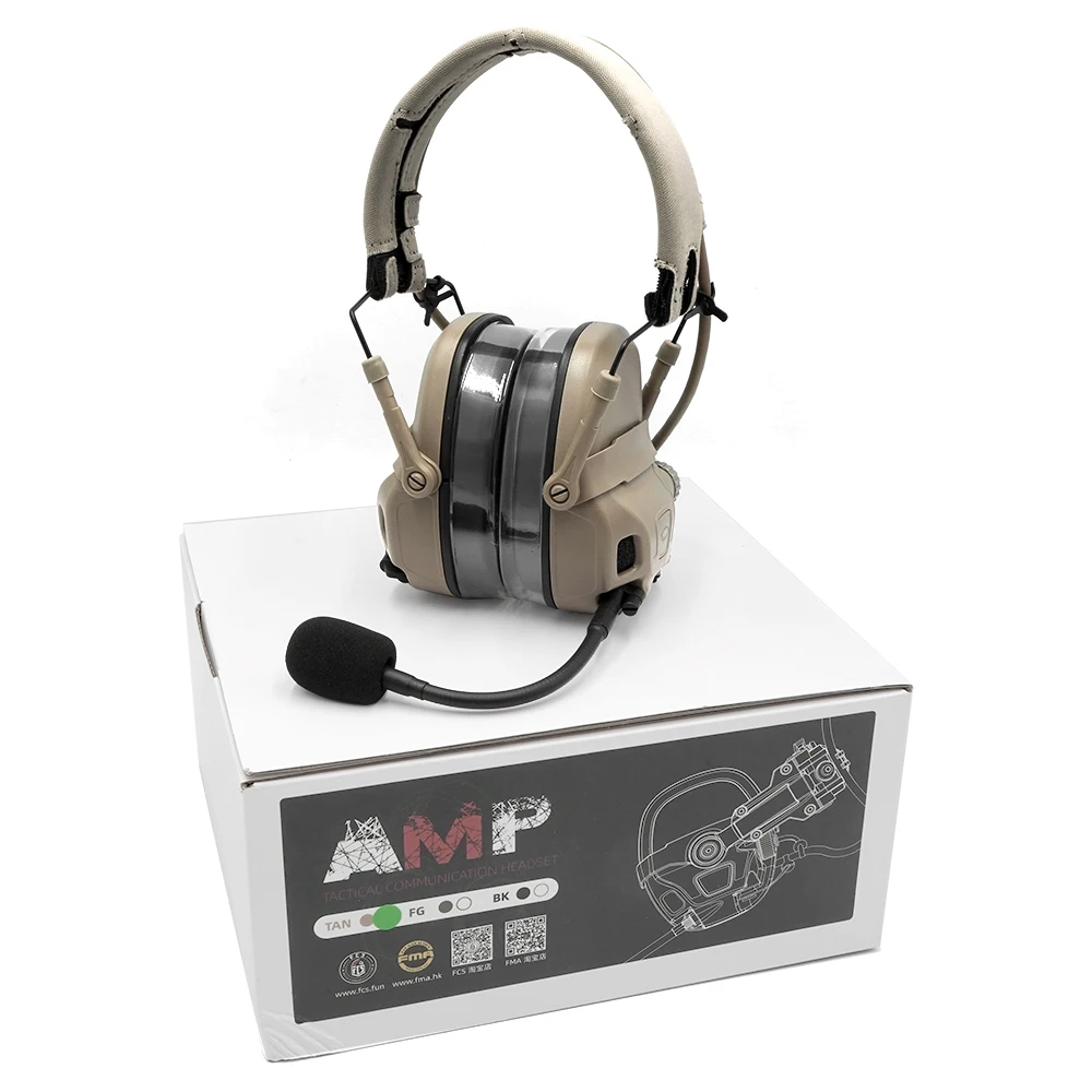 FCS AMP Headset With PTT V60 Combo