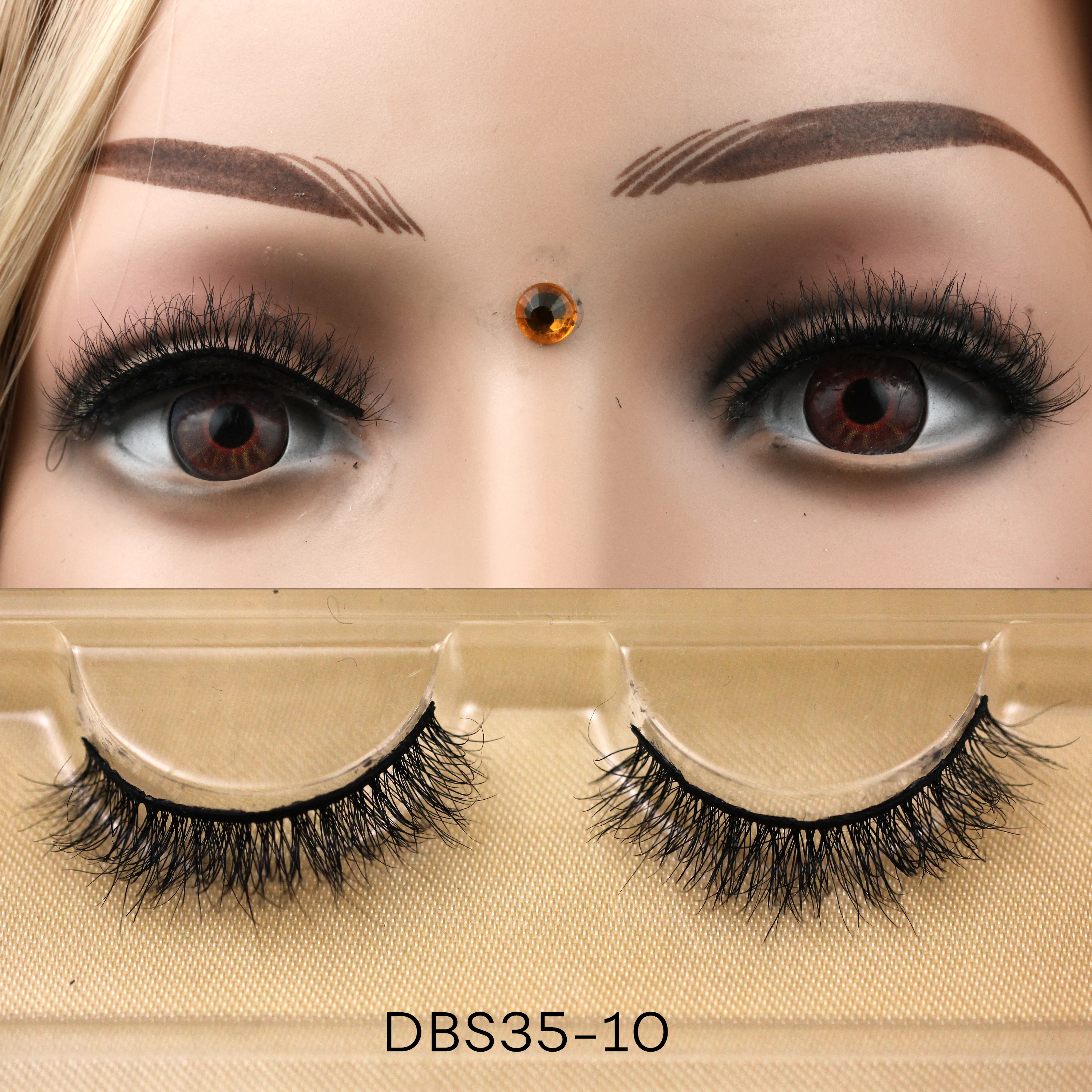 DBS35 Best Selling Natural Lashes Messy Curly 3d Vegan 15mm 18mm 25mm Fluffy Mink Eyelashes With Private Label Lash box