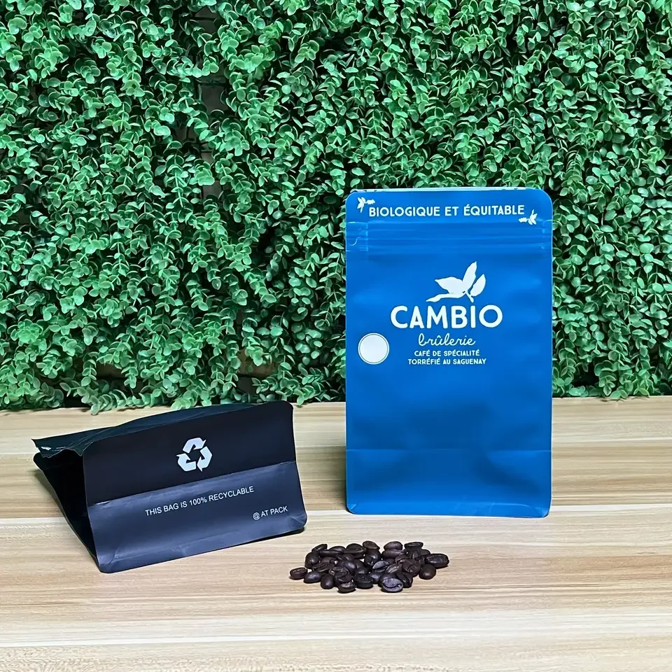 Free Sample Biodegradable Pla Matte Black 5lb 12oz 250G 500G 1Kg Recyclable Compostable Zipper Valve Coffee Bean Packaging Bags