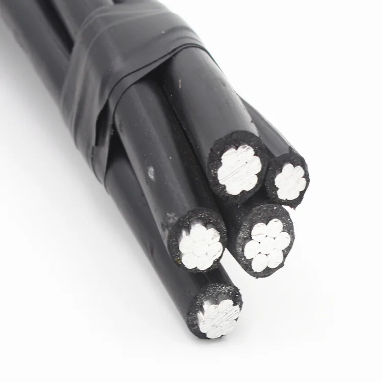 
0.6kv alloy aluminum conductor abc cable aerial bundled cable service drop triplex 1/0 awg 