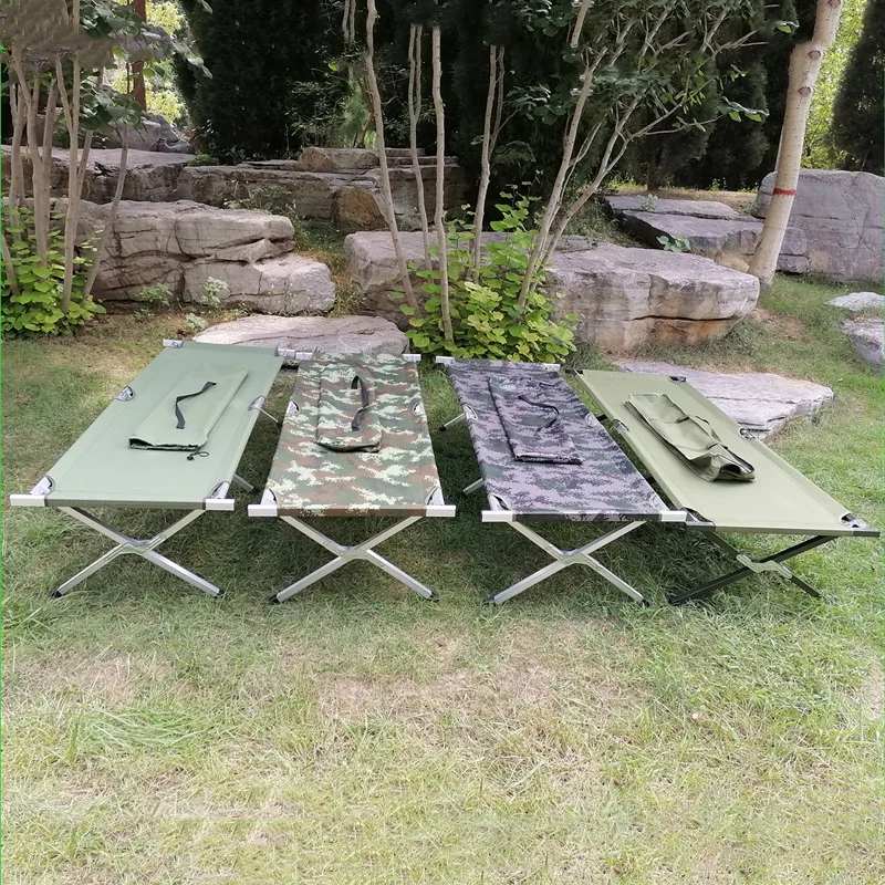 China wholesale Custom Ultralight Compact Travel Aluminum Camping Cot Adjustable Height Sleeping Cot Folding Camping Bed