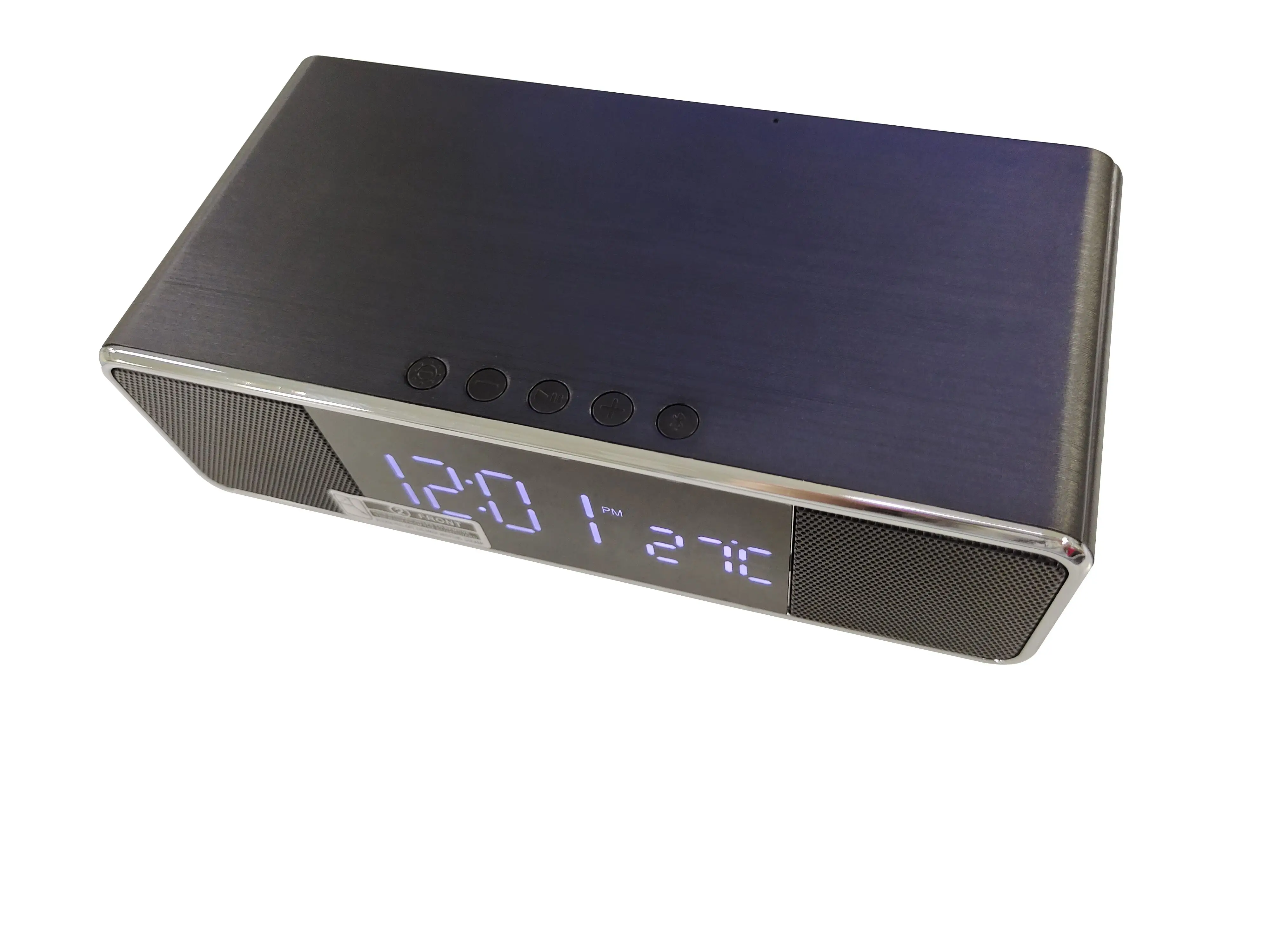 Best gift promotional desk & table clock digital clock wireless charger Phone 5W 10W QI wireless charging wooden LED alarm clock