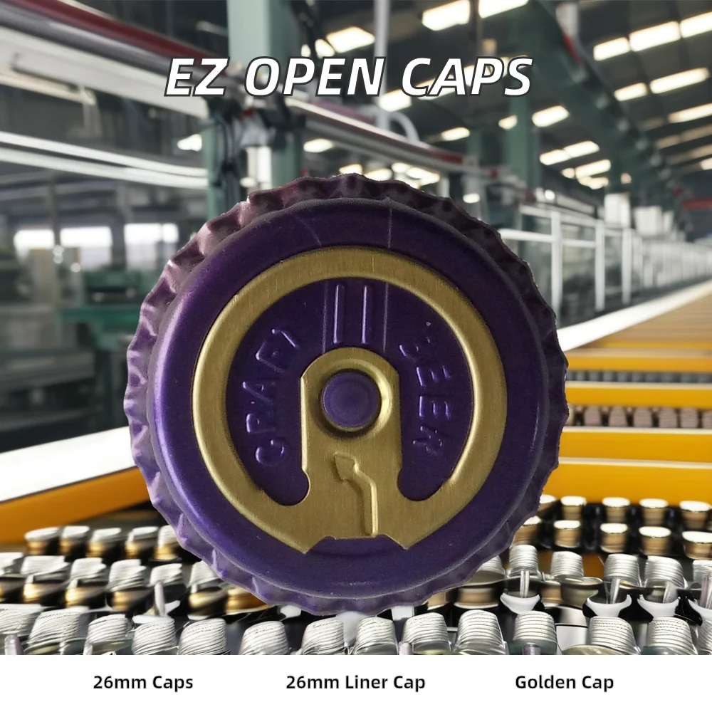 Fast Delivery Easy Open Crown Cap Aluminum Metal Beer Bottle Pull Ring Cap