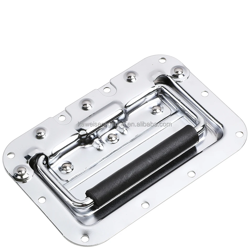 Chinese manufacturer Sound Box Hardware Spring Folding Metal Handle with Diameter 6.8mm Bail Black Grip in Dish
