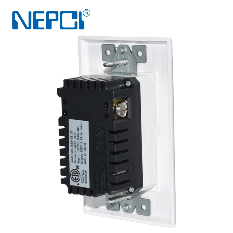 Hot sales U.S type wifi wall socket outlet with USB type C port DC5V 2.1A/4A